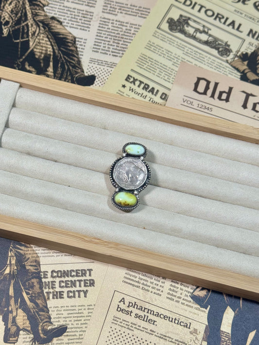 Double Stone Buffalo Ring